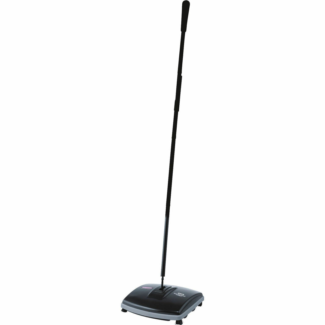 Image of Rubbermaid Commercial 421288BK Floor/Carpet Sweeper, Nylon Bristle, 6.50" Brush Face, 9.5" Overall Length, Plastic Handle, Gray, 1 Each