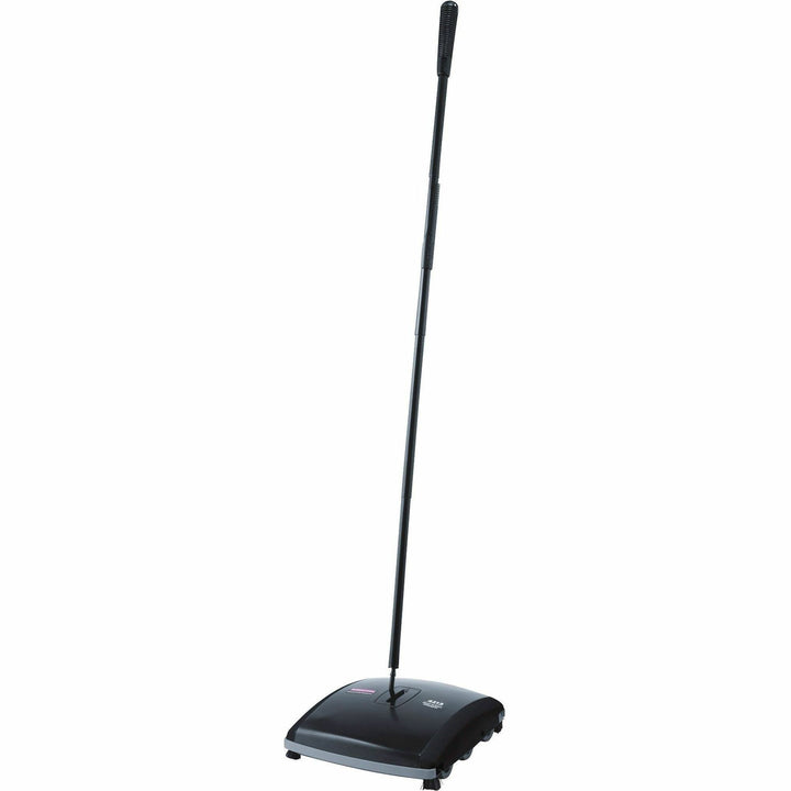 Image of Rubbermaid Commercial 421388BK Dual Action Sweeper, 7.50" Brush Face, 42" Handle Length, 10.5" Overall Length, Black, 1 Each