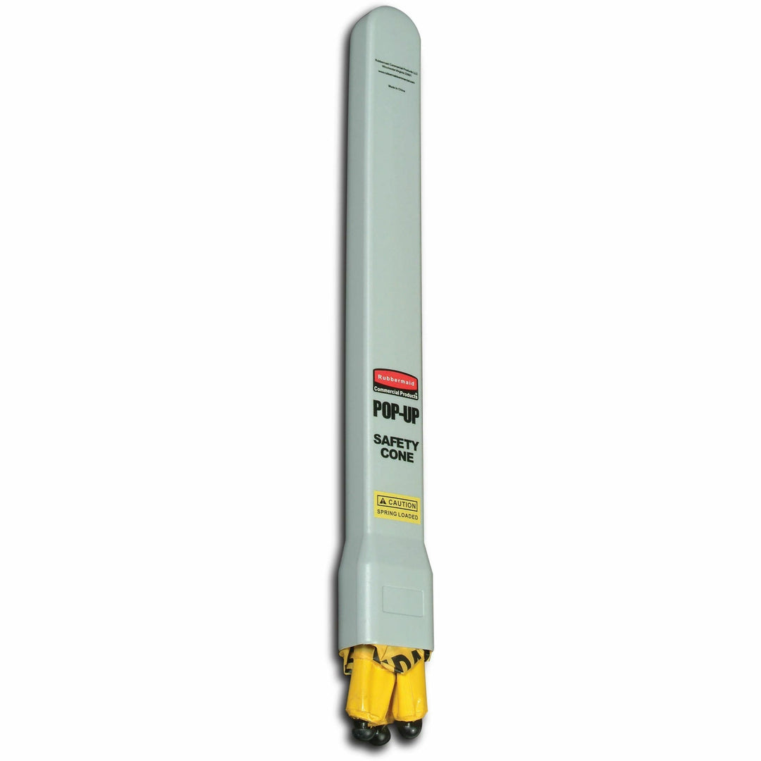 Image of Rubbermaid Commercial 9S0000YW Multi-Lingual Caution Safety Cone