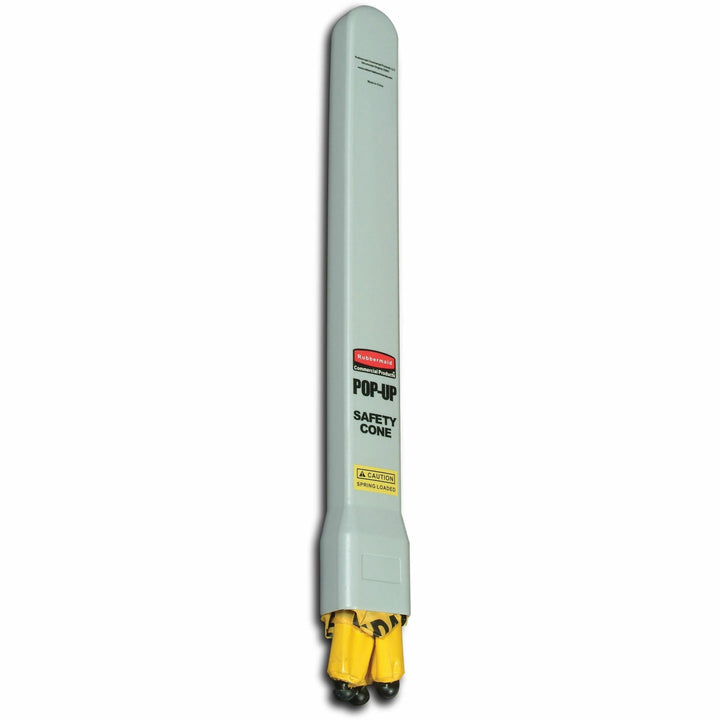 Image of Rubbermaid Commercial 9S0000YW Multi-Lingual Caution Safety Cone