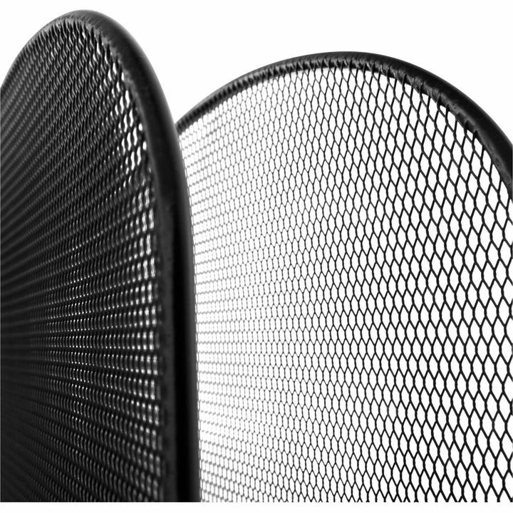 Image of Safco® Onyx Mesh Desk Organizer With Upright Sections, 5 Sections, Letter To Legal Size Files, 12.5" X 11.25" X 8.25", Black