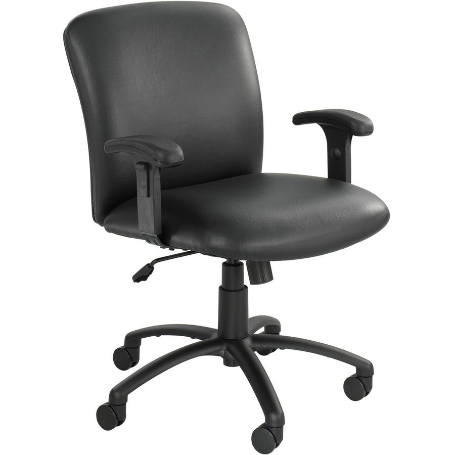 Image of Safco® Optional Height-Adjustable T-Pad Arms for Safco Uber Big and Tall High-Back and Mid-Back Chairs, Black, 2/Set
