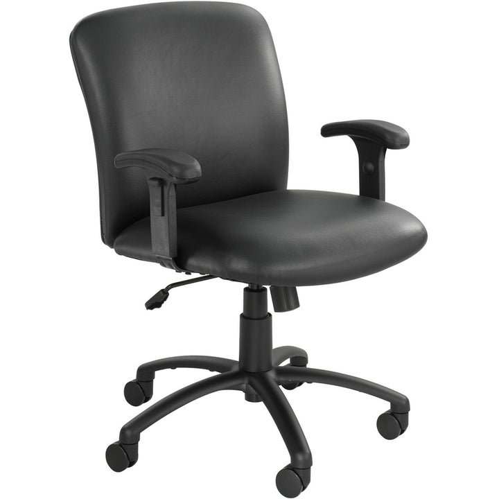 Image of Safco® Optional Height-Adjustable T-Pad Arms for Safco Uber Big and Tall High-Back and Mid-Back Chairs, Black, 2/Set
