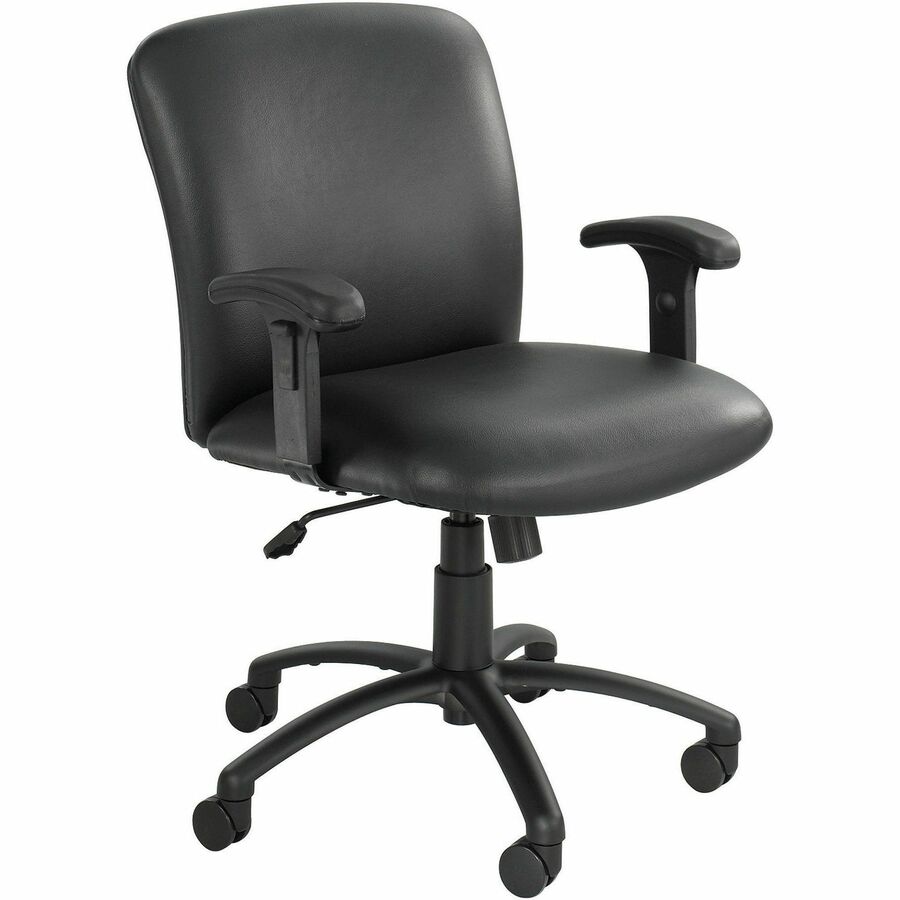 Image of Safco® Optional Height-Adjustable T-Pad Arms for Safco Uber Big and Tall High-Back and Mid-Back Chairs, Black, 2/Set