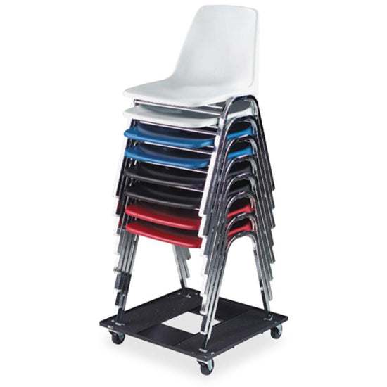 Image of Safco® Stacking Chair Cart, Metal, 23.13" x 23.13" x 4.5", Black
