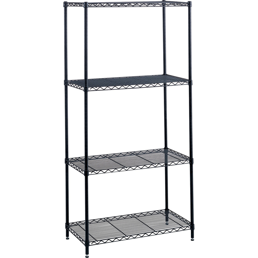 Image of Safco® Starter Unit,4 Shelves/Posts,1000 lb,48"x18"x72",Black