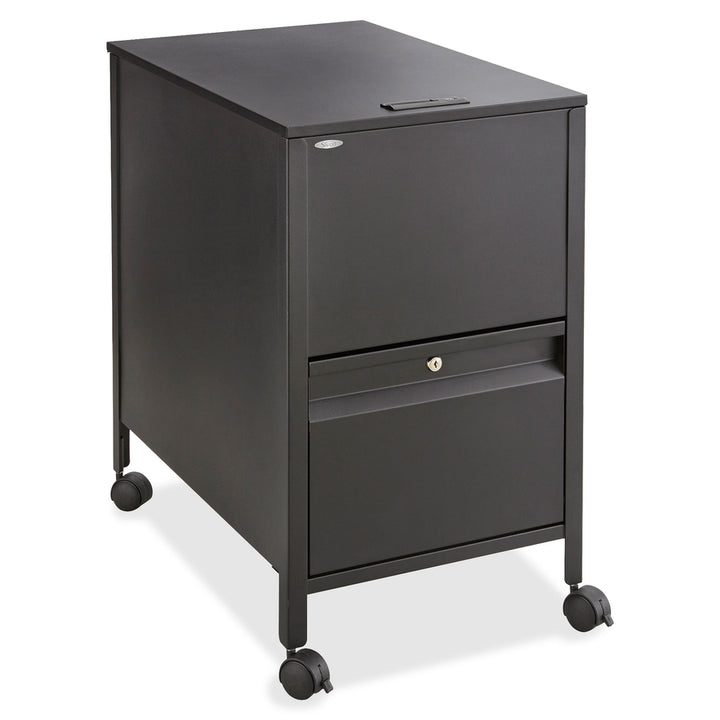 Image of Safco® Locking Mobile Tub File with Drawer, Letter Size, Metal, 1 Drawer, 1 Bin, 17" x 26" x 28", Black