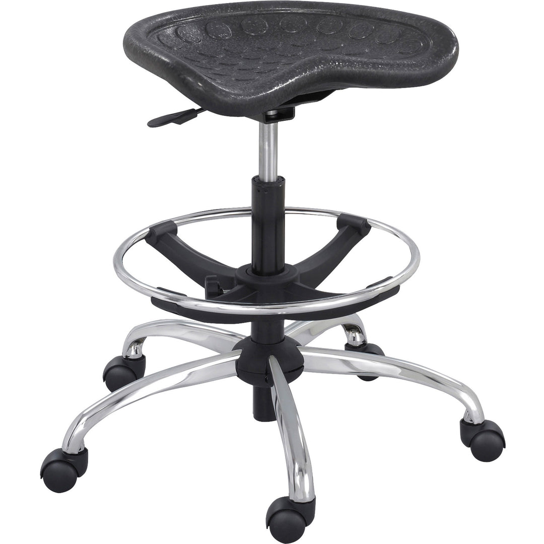 Image of Safco® Height-Adjustable Stool, 26"x26"x27"-34", Black
