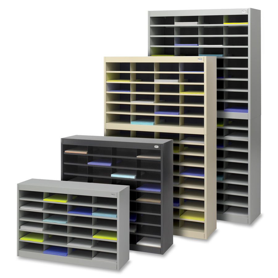 Image of Safco® Literature Organizer, 60 Cmprtmnt, 37-1/2"x12-3/4"x60", GY