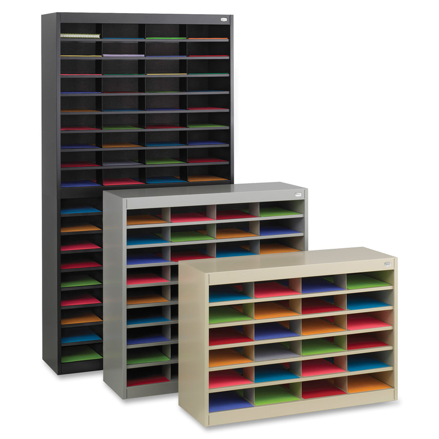 Image of Safco® Literature Organizer, 60 Cmprtmnt, 37-1/2"x12-3/4"x60", GY