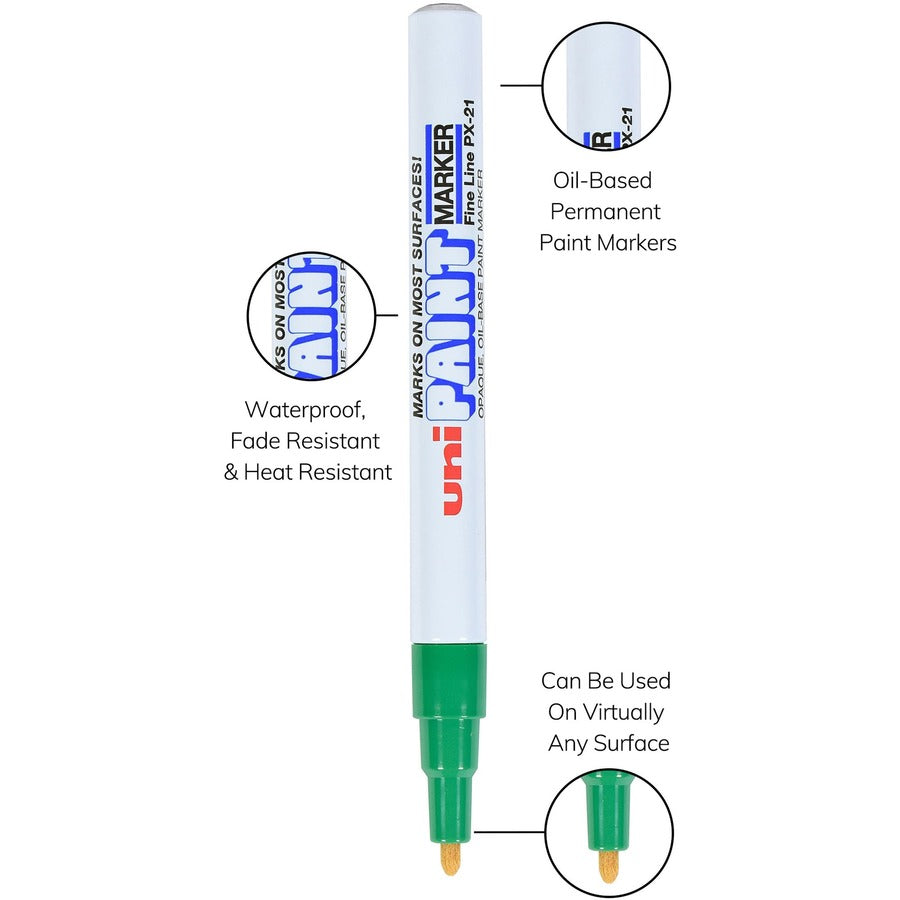 Image of uni®-Paint Permanent Marker, Fine Bullet Tip, Green