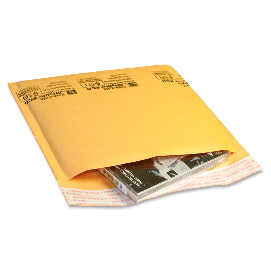 Image of Sealed Air CD Mailers, f/DVD Jewel Case, 7-1/4"x8", 25/CT, Gold