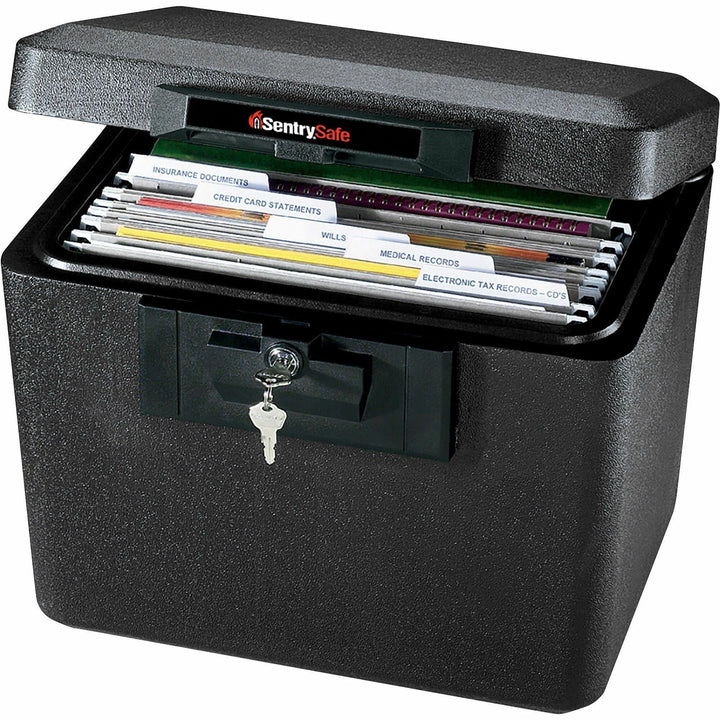 Image of Sentry® Safe Fire Safe, w/Privacy Key, 15-1/4"x12-1/8"x13-3/5", Gray