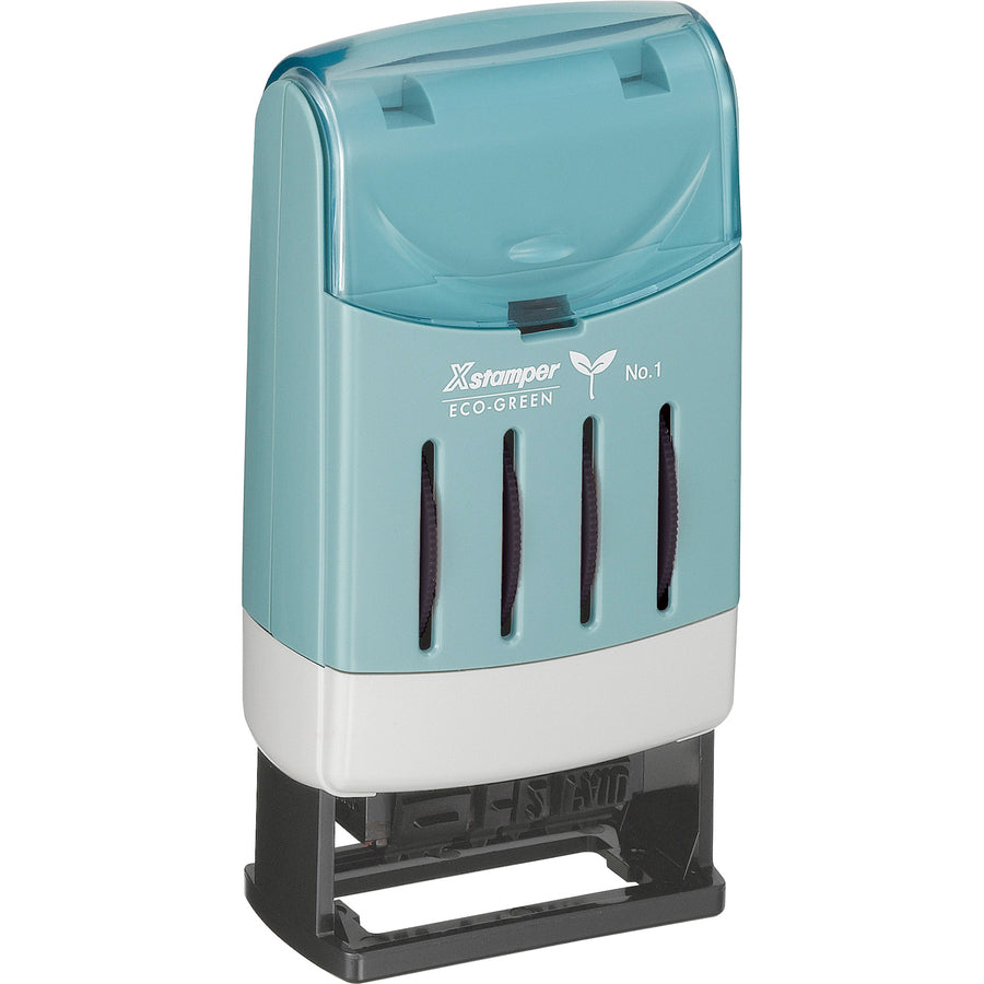 Image of Xstamper® ECO-GREEN Versadater Line Dater, Message Dater, 1 X 0.16, Pre-Inked, Black