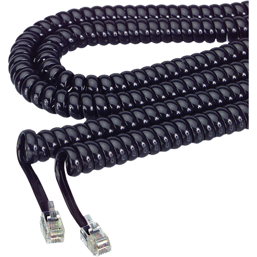 Image of Softalk® Twisstop Detangler With Coiled, 25-Foot Phone Cord, Black