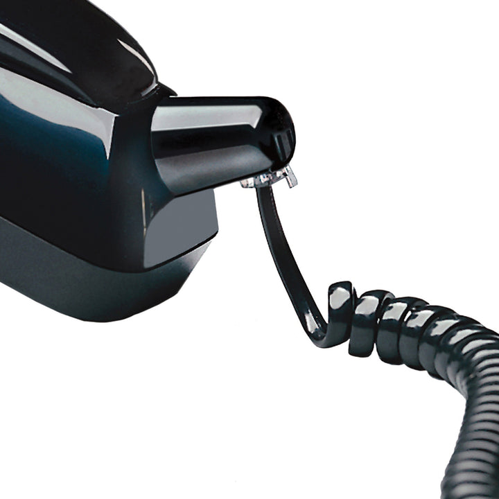 Image of Softalk® Twisstop Detangler With Coiled, 25-Foot Phone Cord, Black