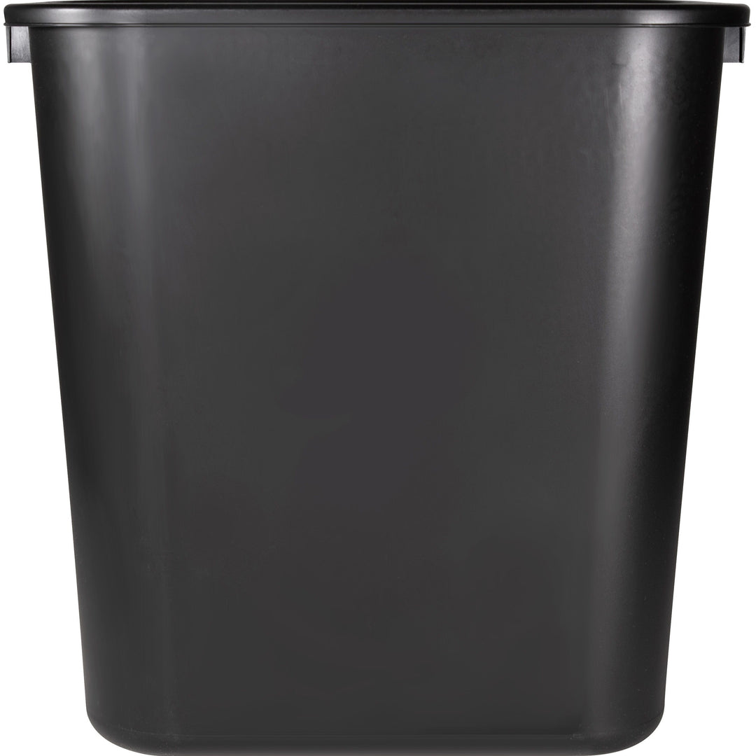 Image of Sparco Wastebasket, Rectangular, 28 Qrt, 15"x10-1/4"x15", BK
