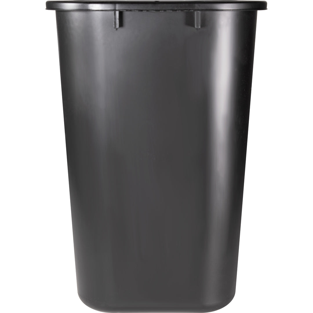 Image of Sparco Wastebasket, Rectangular, 28 Qrt, 15"x10-1/4"x15", BK