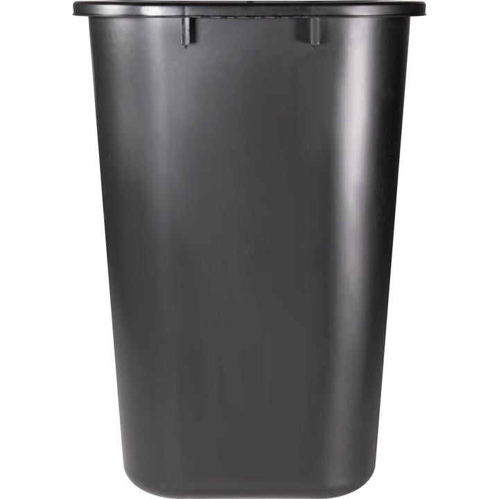 Image of Sparco Wastebasket, Rectangular, 28 Qrt, 15"x10-1/4"x15", BK