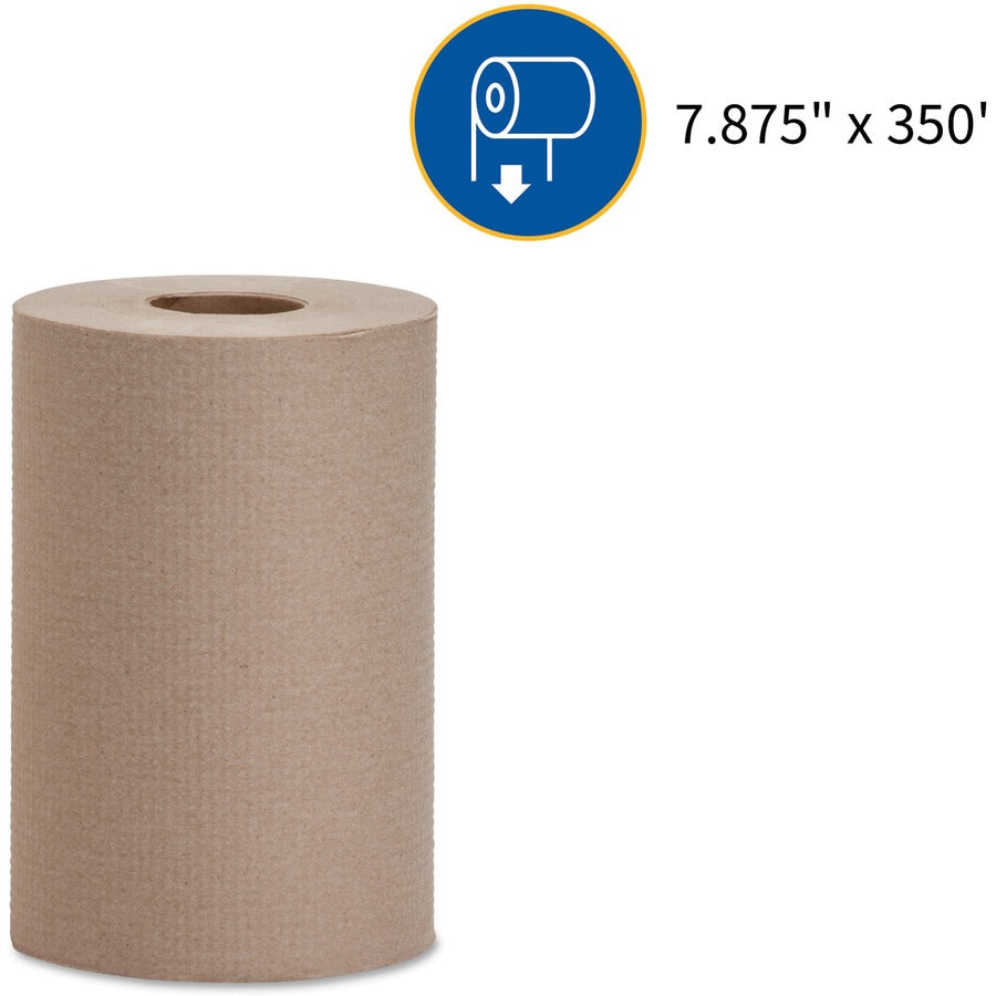 Image of Genuine Joe Hardwound Roll Towels,2"Core, 7-7/8"x350', 12Rolls/CT,NL