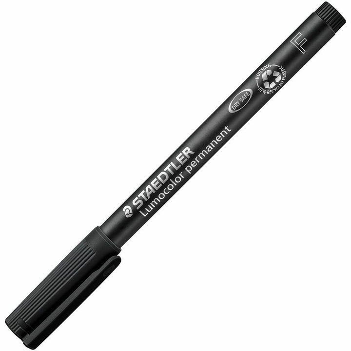 Image of Staedtler® Fiber Tip Pen, Permanent, Fine Point, 10/BX, Black Ink