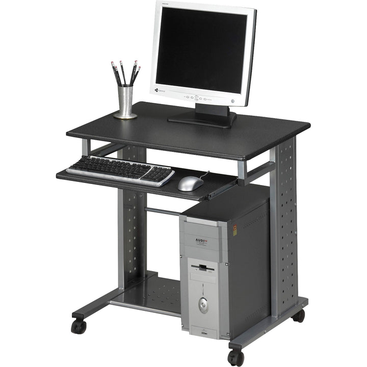 Image of Safco® Empire Mobile Pc Cart, 29.75" X 23.5" X 29.75", Anthracite/silver