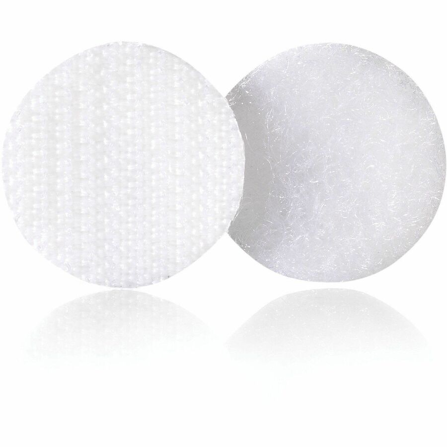 Image of VELCRO® Brand Sticky-Back Fasteners, Removable Adhesive, 0.63" Dia, White, 15/pack