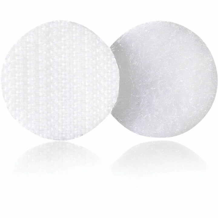 Image of VELCRO® Brand Sticky-Back Fasteners, Removable Adhesive, 0.63" Dia, White, 15/pack