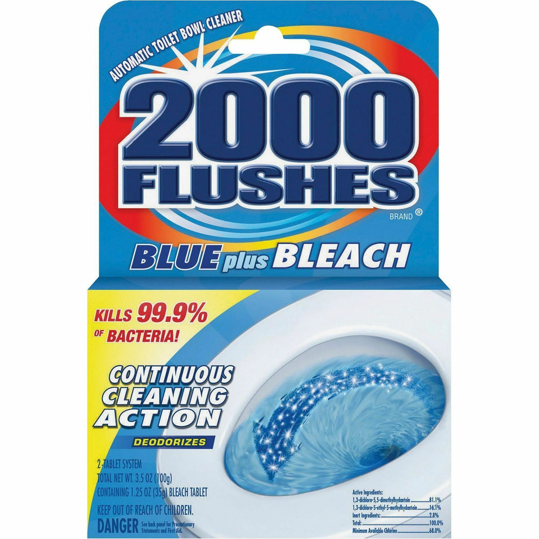 Image of WD-40® Toilet Bowl Cleaner, Bleach Tablets, 2/Pk, 3-1/2 oz, Blue
