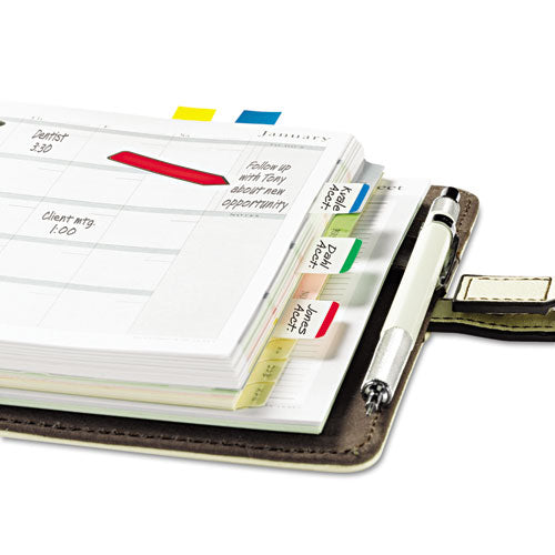 Image of Post-it® Tabs 686L-GBR 1" Lined Tabs, 1/5-Cut, Lined, Assorted Colors, 1" Wide, 66/Pack