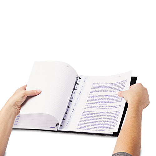 Image of Blueline® AF11150.81 MiracleBind Notebook, 1-Subject, Medium/College Rule, Black Cover, (75) 11 x 9.06 Sheets