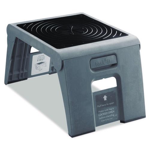 Image of Cramer® 50051PK-82 Folding Step Stool, 1-Step, 300 lb Capacity, 14 x 11.25 x 9.75, Slate