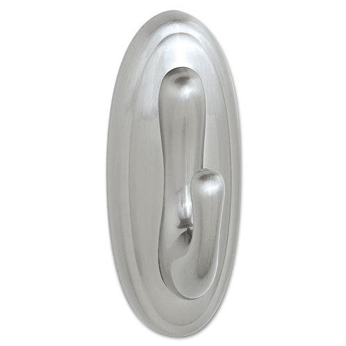 Image of Command 17051BN Medium Traditional Decorative Hooks, Metal, Brushed Nickel, Supports 3 lb