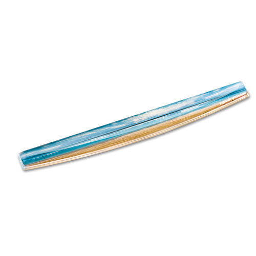 Image of Fellowes® 9179401 Photo Gel Keyboard Wrist Rest with Microban Protection, 18.56 x 2.31, Sandy Beach Design