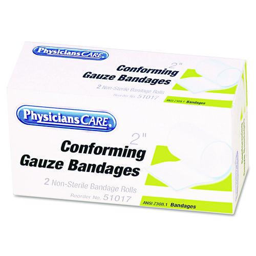 Image of PhysiciansCare® by First Aid Only® 51017-001 First Aid Conforming Gauze Bandage, Non-Steriile, 2" Wide, 2/box