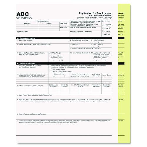 Image of Iconex 59101 Digital Carbonless Paper, 2-Part, 8.5 x 11, White/Canary, 2,500/Carton