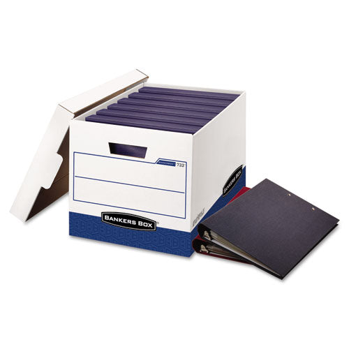 Image of Bankers Box® 0073301 Binderbox Storage Boxes, Letter Files, 13.13" X 20.13" X 12.38", White/blue, 12/carton