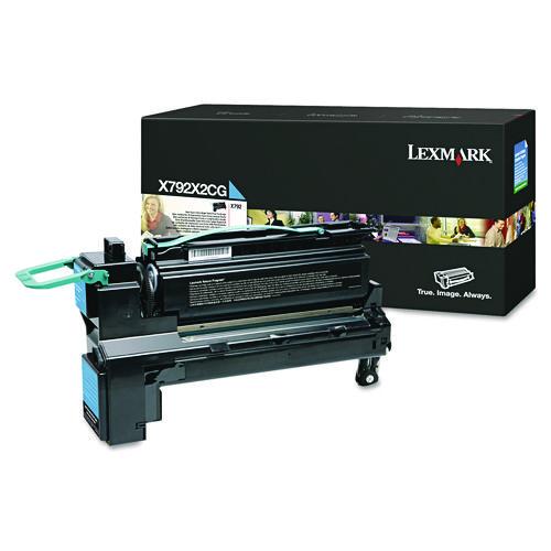 Image of Lexmark X792X2CG X792x2cg Extra High-Yield Toner, 20,000 Page-Yield, Cyan