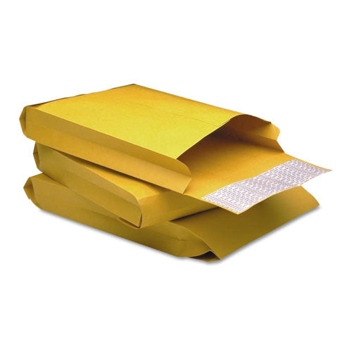 Image of Quality Park Redi-Strip Kraft Expansion Envelope, #10 1/2, Square Flap, Redi-Strip Adhesive Closure, 9 x 12, Brown Kraft, 25/Pack