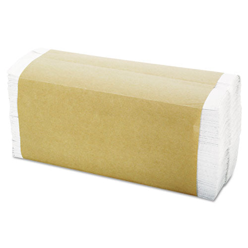Image of General Supply 8115 C-Fold Towels, 1-Ply, 11 x 10.13, White, 198/Pack, 12 Packs/Carton