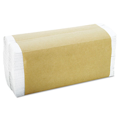 Image of General Supply 8115 C-Fold Towels, 1-Ply, 11 x 10.13, White, 198/Pack, 12 Packs/Carton