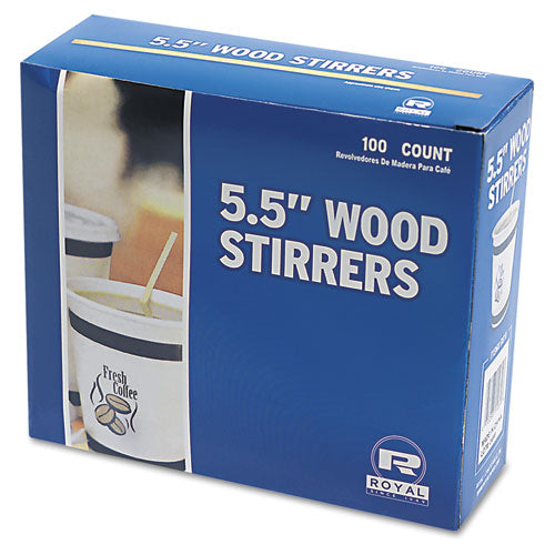 Image of AmerCareRoyal® R810 Wood Stir Sticks, 5.5", 10,000/Carton