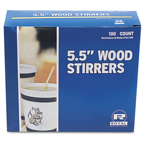 Image of AmerCareRoyal® R810 Wood Stir Sticks, 5.5", 10,000/Carton