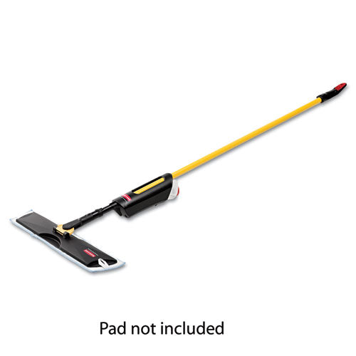 Image of Rubbermaid® Commercial 3486108 Light Commercial Spray Mop, 18" Blue Head, 52" Steel Handle