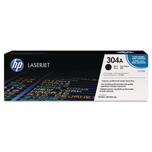 Image of HP CC530A HP 304a, (cc530a) Black Original Laserjet Toner Cartridge