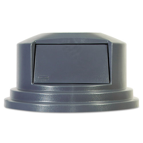 Image of Rubbermaid® Commercial FG265788GRAY Round Brute Dome Top Lid For 55 Gal Waste Containers, 27.25" Diameter, Gray