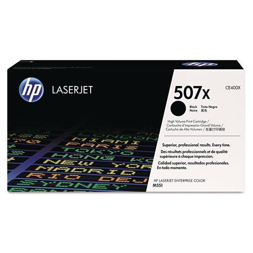 Image of HP CE400X HP 507x, (ce400x) High-Yield Black Original Laserjet Toner Cartridge