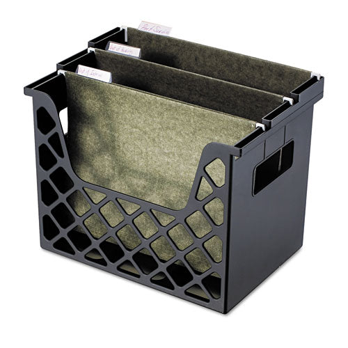 Image of Officemate OIC26162 Recycled Desktop File Organizer, 3 Sections, Letter Size Files, 13.25" X 8.63" X 10.75", Black