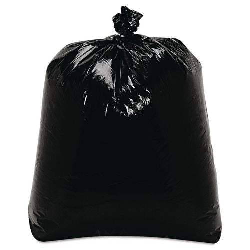 Image of Trinity Plastics 100406 Low-Density Can Liners, 16 gal, 0.7 mil, 24" x 32", Black, Flat Pack, 500/Carton