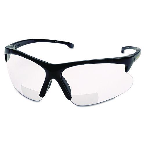 Image of Smith & Wesson® 19879 V60 30-06 Safety Reader Eyewear, 2.0+ Diopter, Black Half Frame, Clear Dual Lens